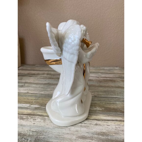 Mikasa Holiday Elegance Angel Trio Candle Holder FK001/703 Japan 1980s - no Box - Picture 6 of 11